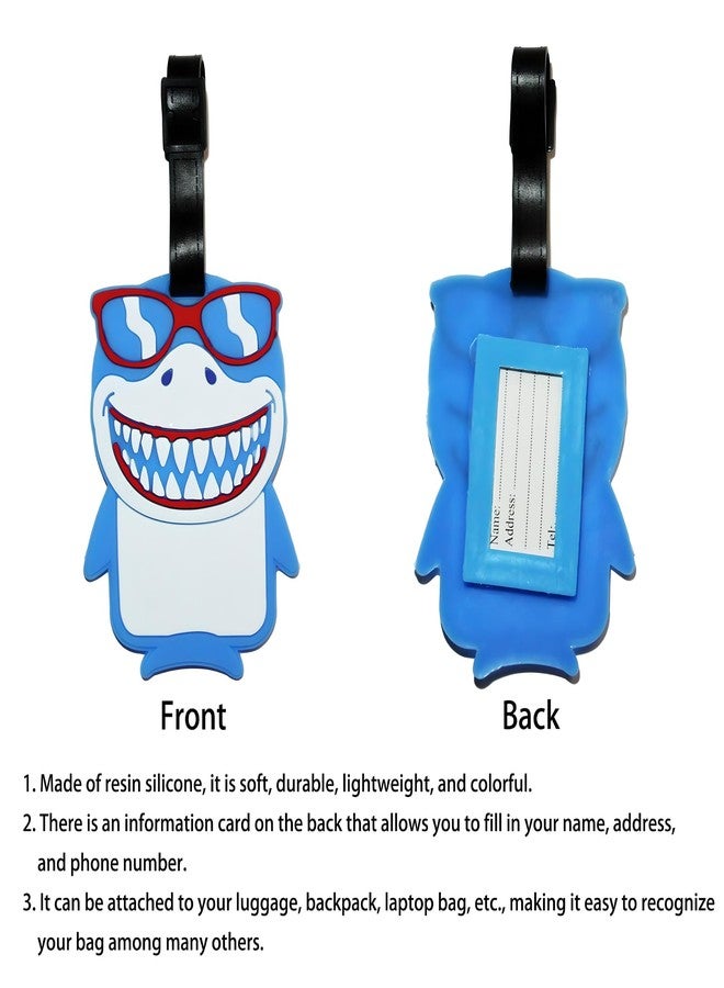 ANINIUCN Shark-Shaped Silicone Luggage Tag - Fun ID Label for Suitcases, Backpacks & Travel Bags - Unique Travel Accessory for Teens & Adults - Image 3